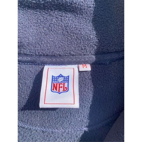 Vintage LA St Louis Rams Mens Medium Quarter Zip Fleece Jacket Pullover Blue Poc - Picture 3 of 6